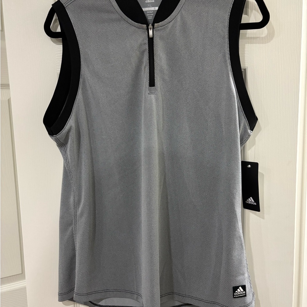 Adidas Golf Women's Black and Gray Tank Top